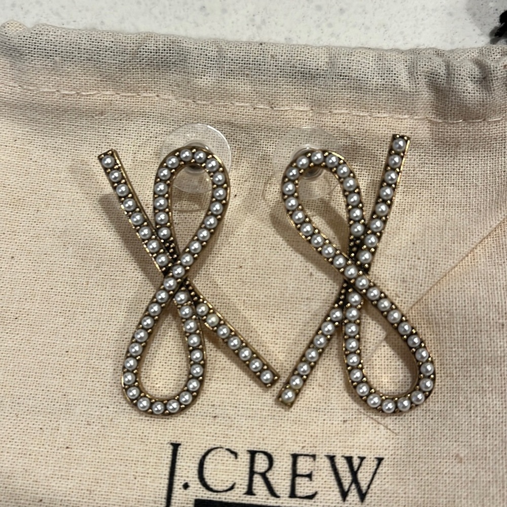J Crew bow earrings